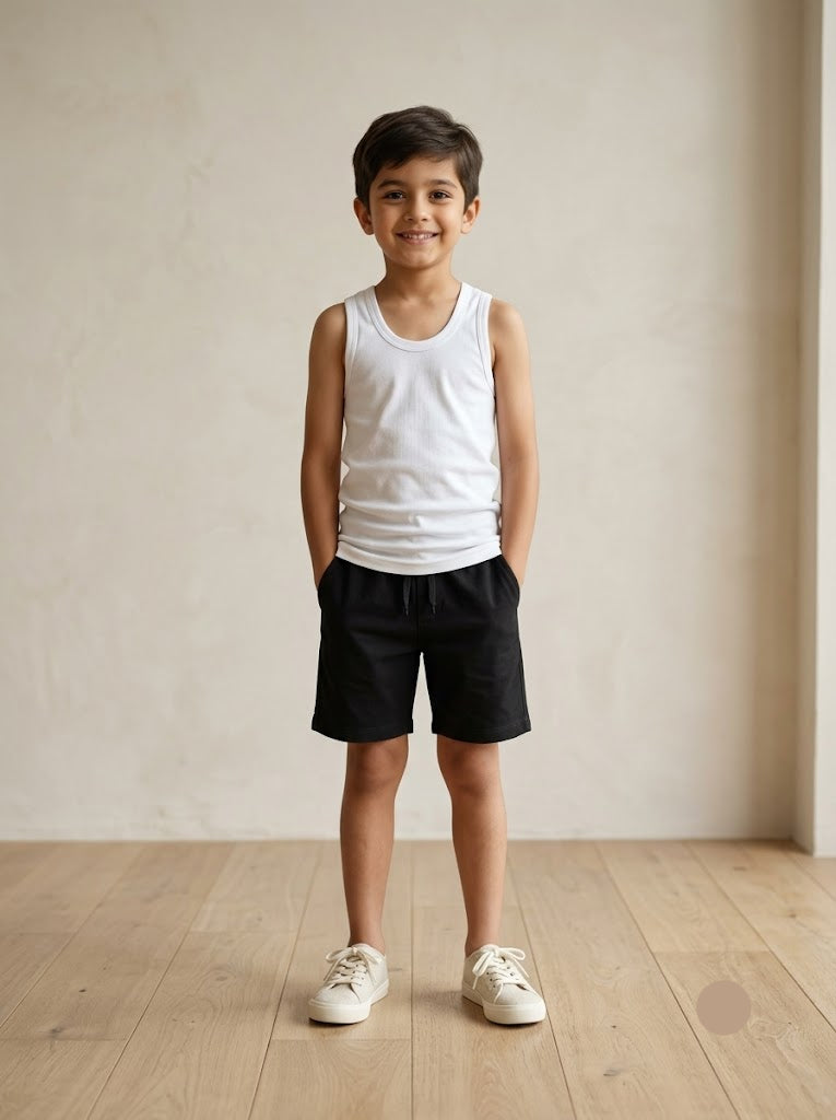 Boy's vests - white