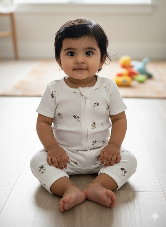 Baby's half jumpsuit