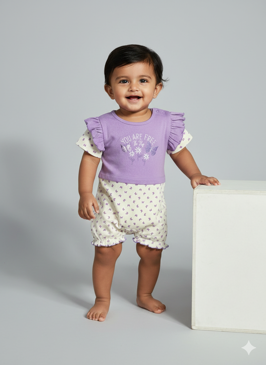 Baby's half jumpsuit