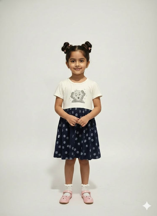 Girl's frock - nevy bear