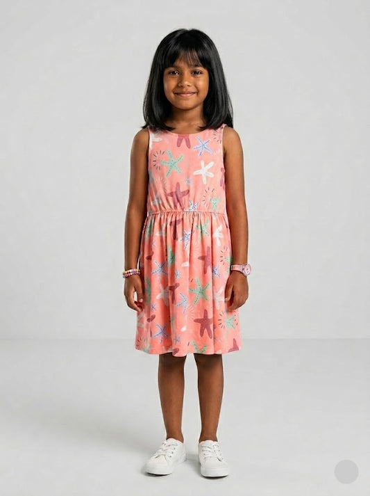 Girl's frock - pink creature