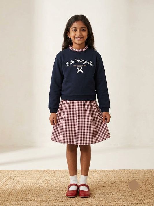 Girl's loop knit frock - lulu
