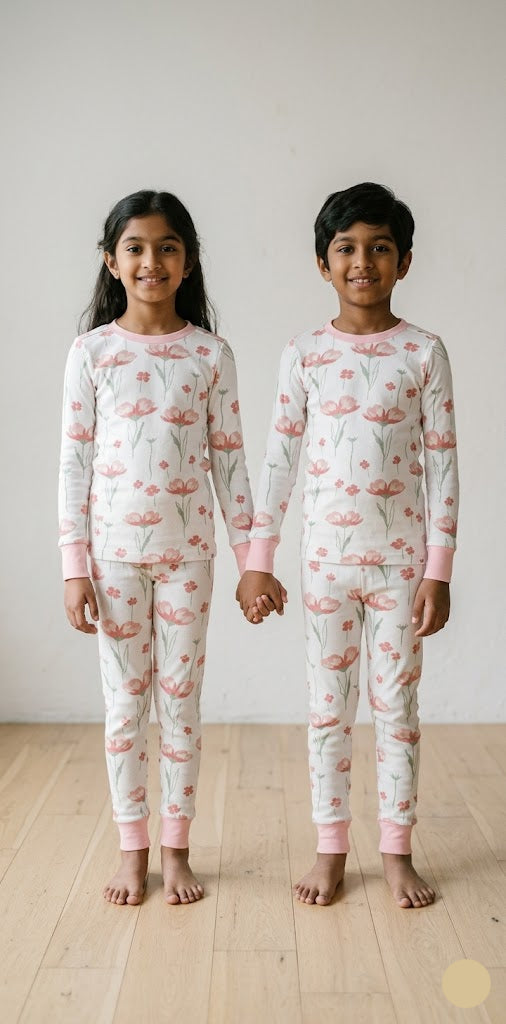 Unisex pant Co-ord Set - - pink blossoms