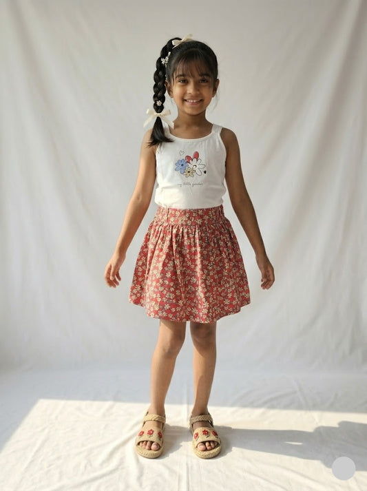 Girl's skirt set - blossoms