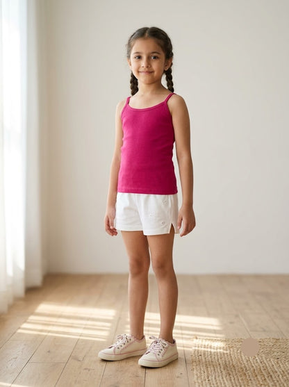 Girl's slip - dark pink