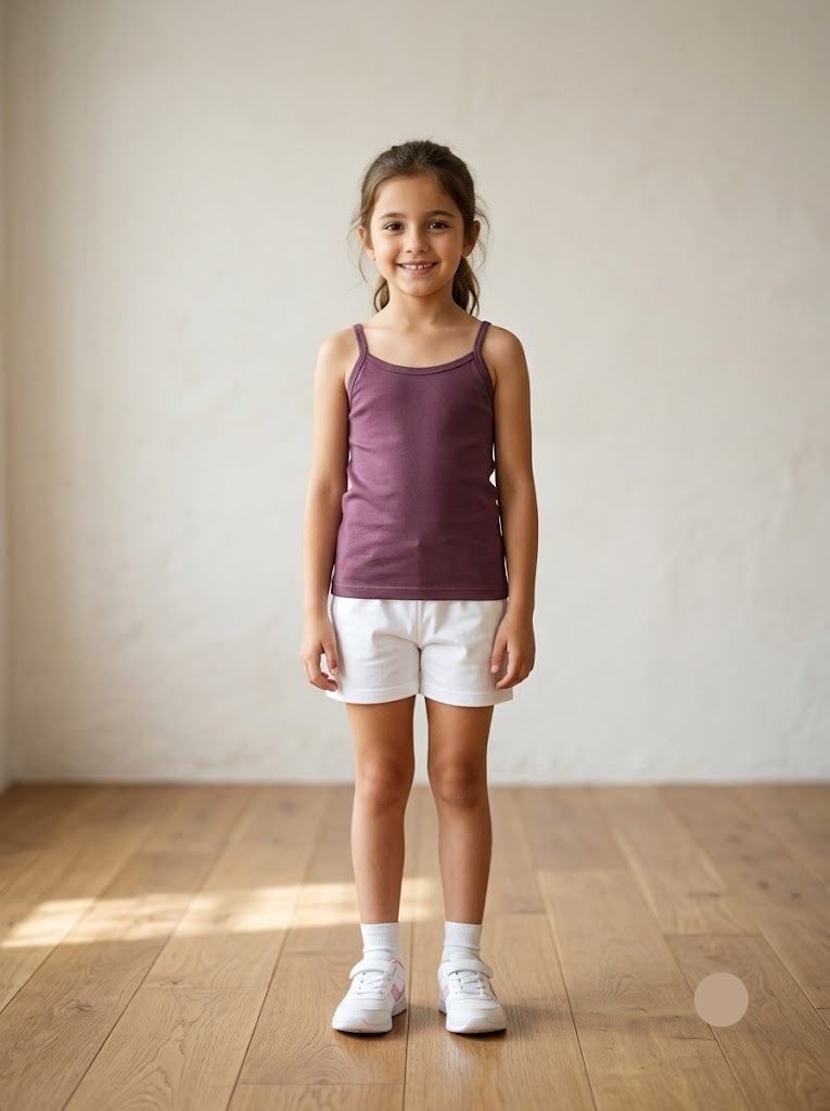 Girl's slips - plum purple