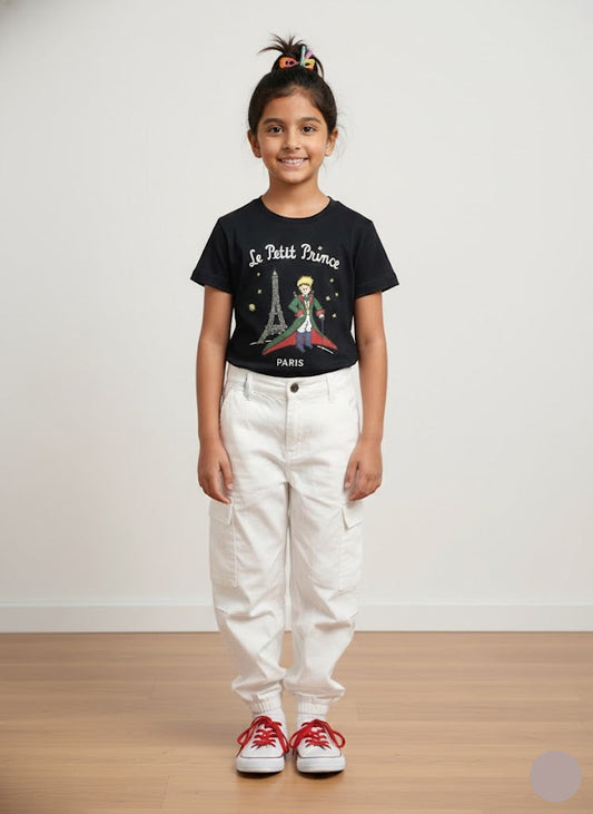 Girl's t-shirt - black princess
