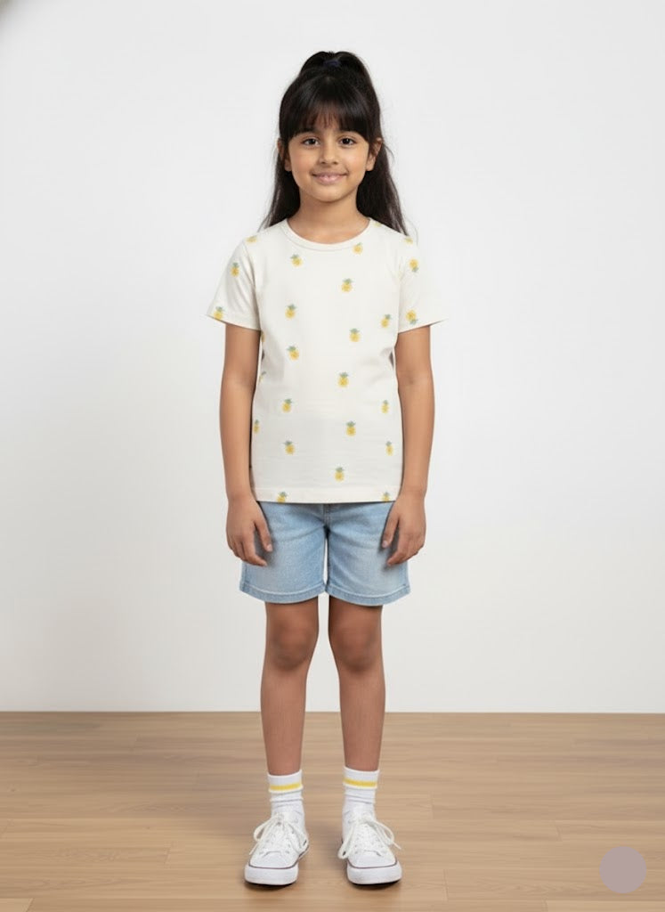 Girl's t-shirt - mini pineapple