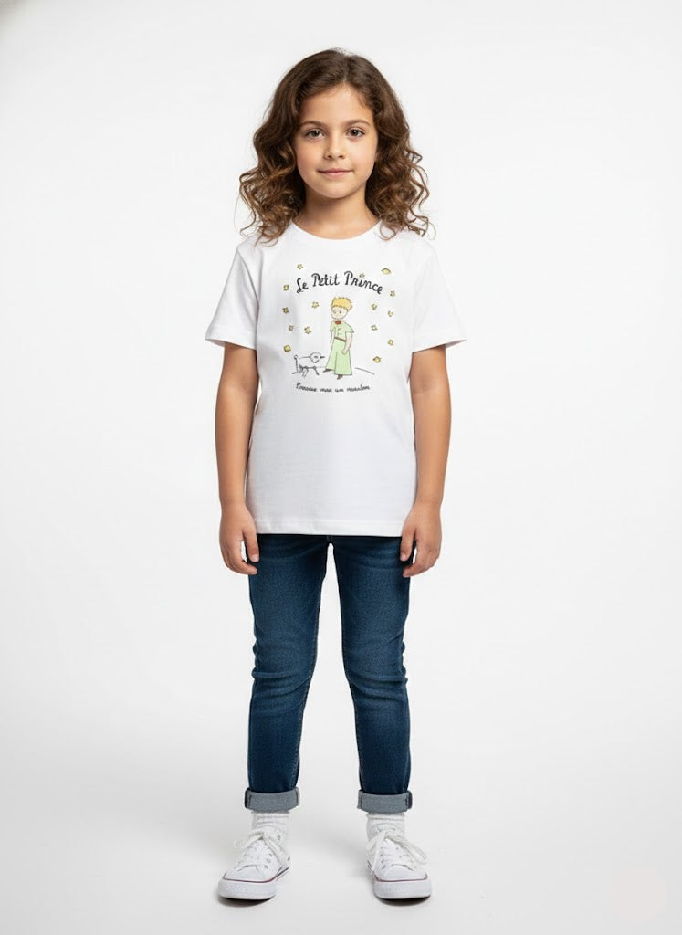 Girl's t-shirt - white prince