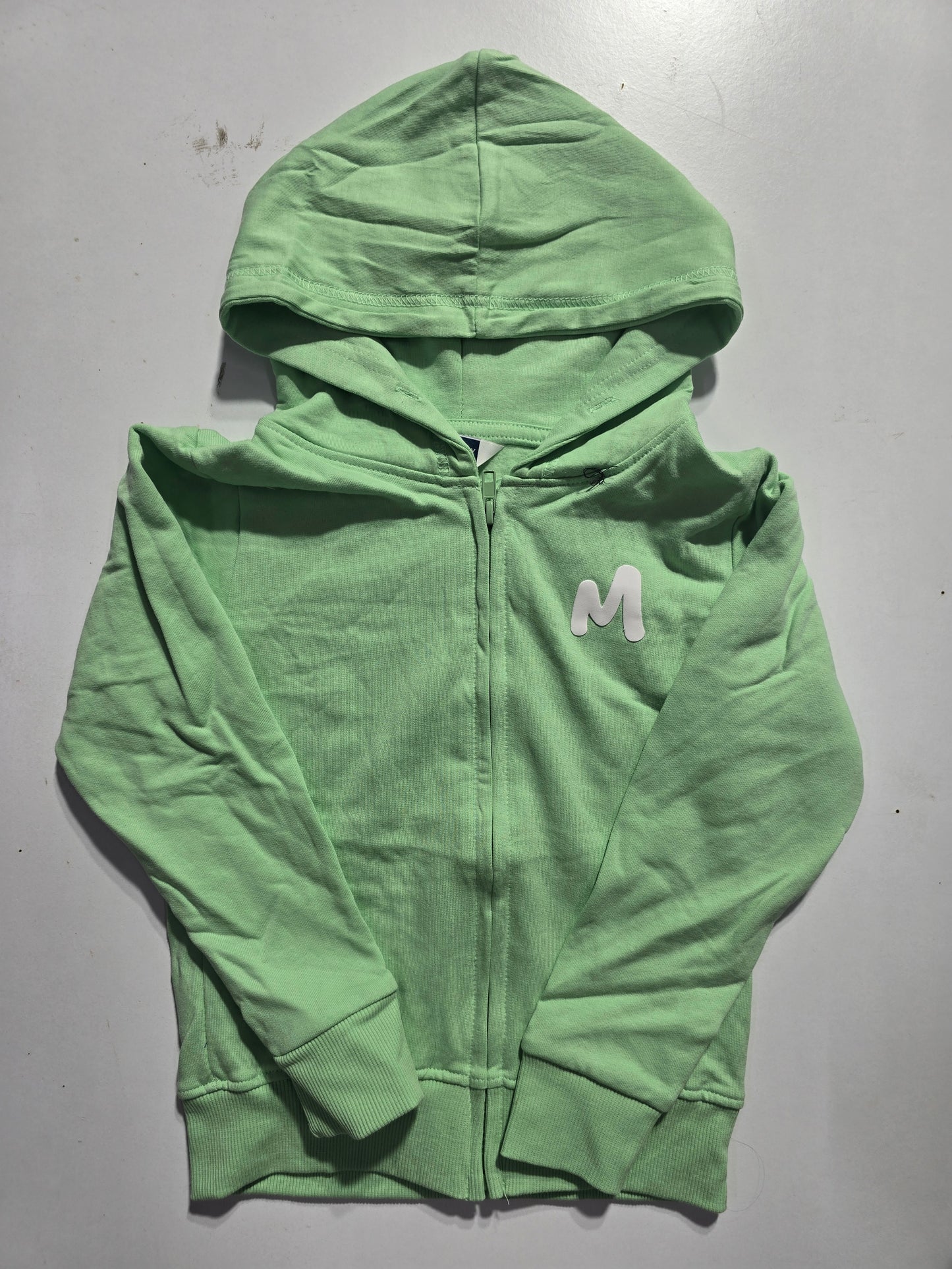 Girl's loop knit hoodie - pastel green