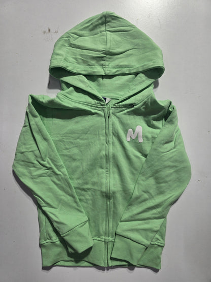 Girl's loop knit hoodie - pastel green