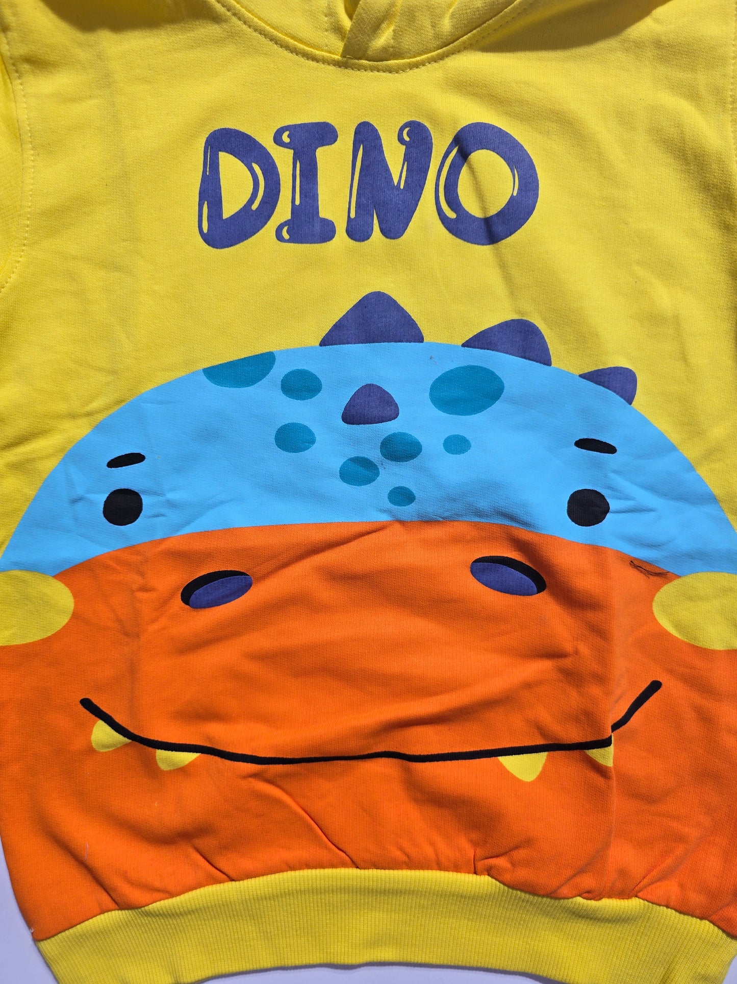 Girl's loop knit hoodie - dino