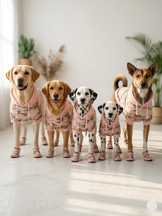Hoodie for Dogs - pink military
