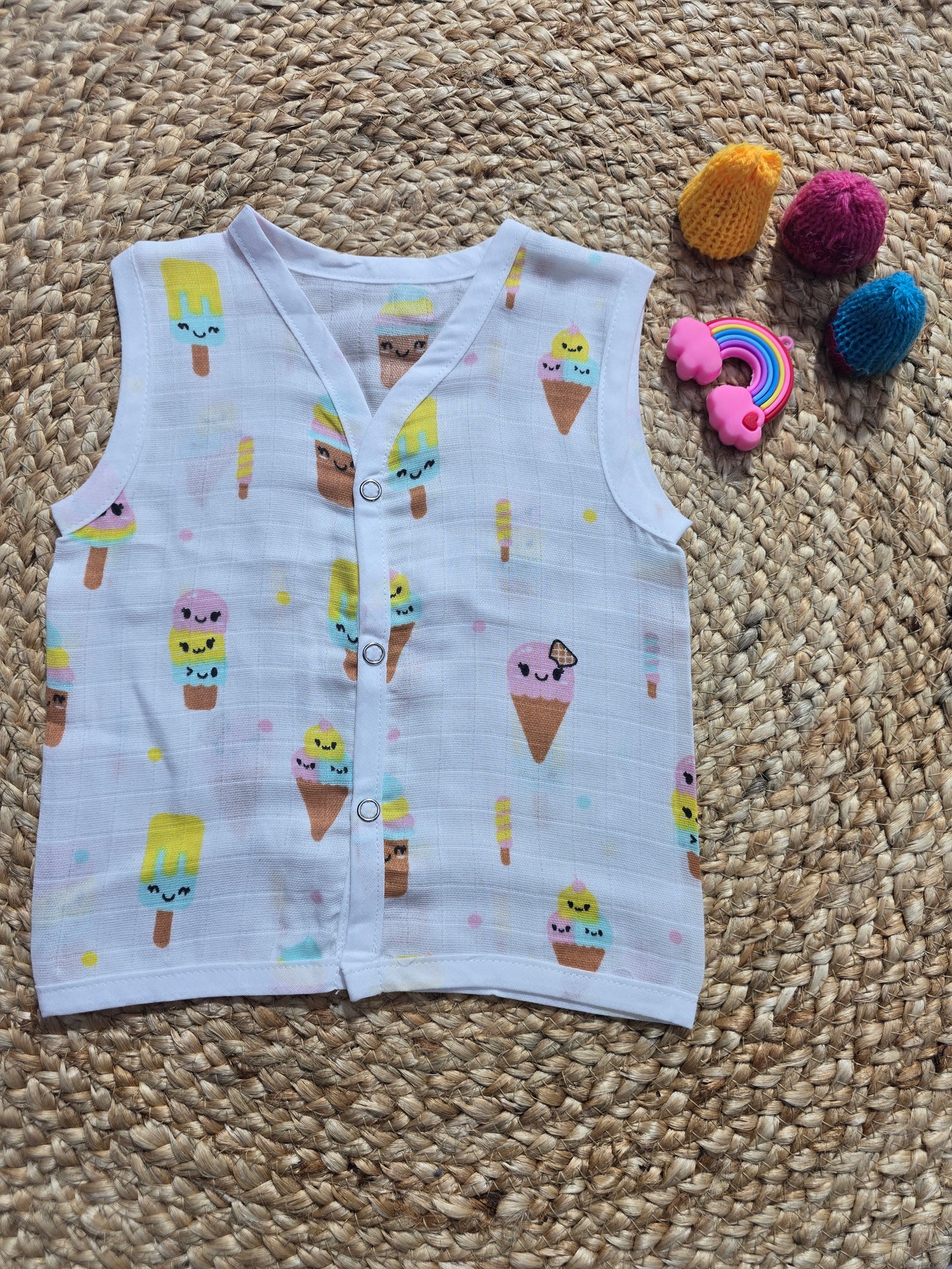 Baby's muslin jabla button - Icecream