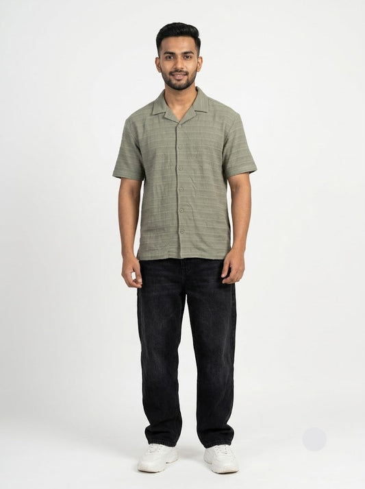 Men's casual shirt - green