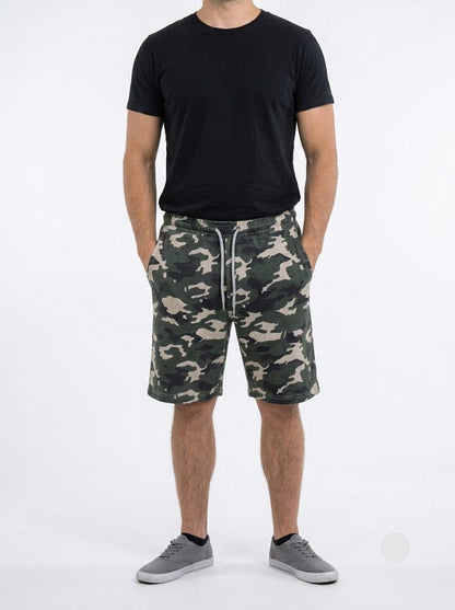 Men's loop knit shorts - military
