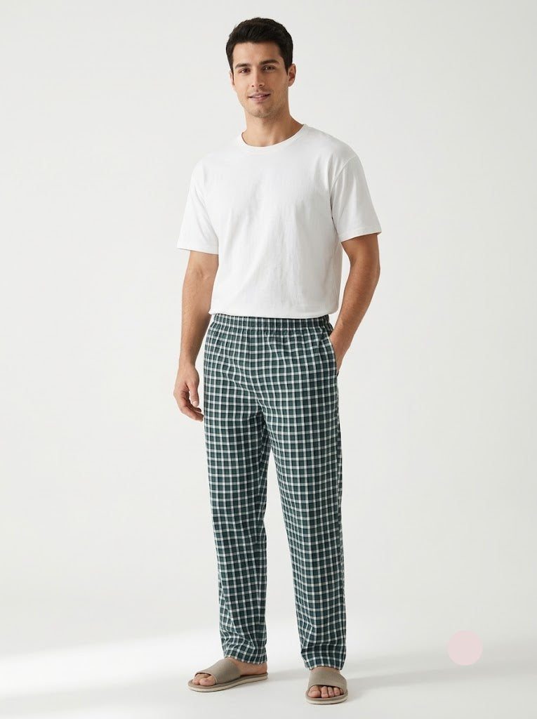 Men's pant - green checks