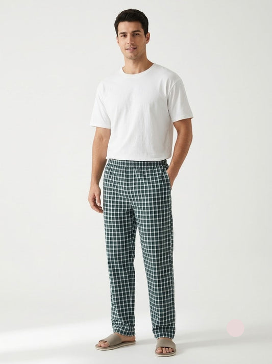 Men's pant - green checks