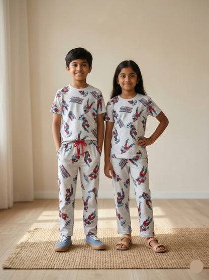 Unisex pant co-ord set - captain america