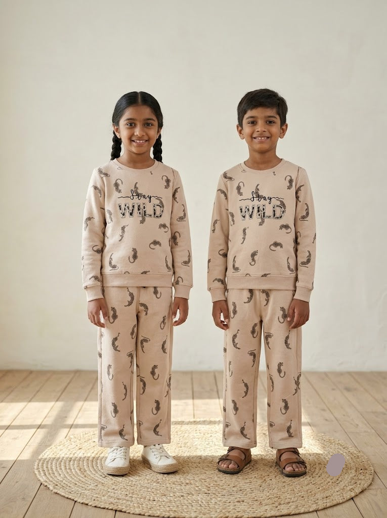 Unisex pant co-ord set - cheetah