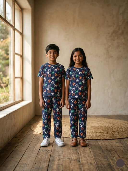 Unisex pant co-ord set - soccer ball