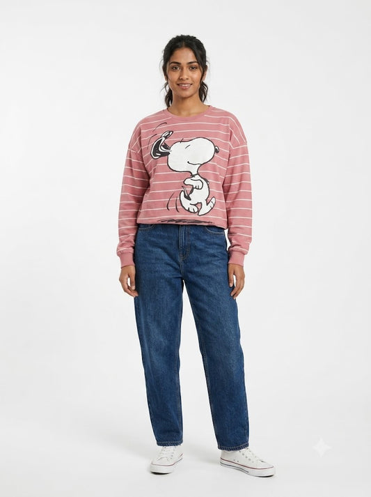 Women's loop knit t-shirt - puppy
