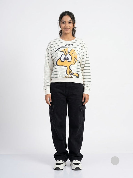 Women's loop knit t-shirt - what