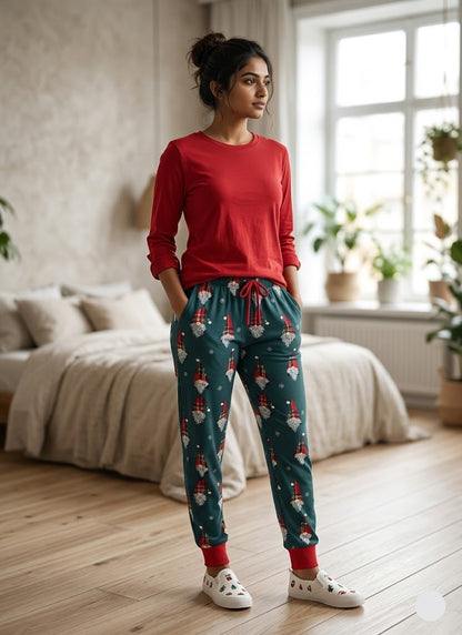 Women's pant set - xmas tree