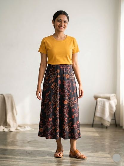 Women's skirt - dot blossom
