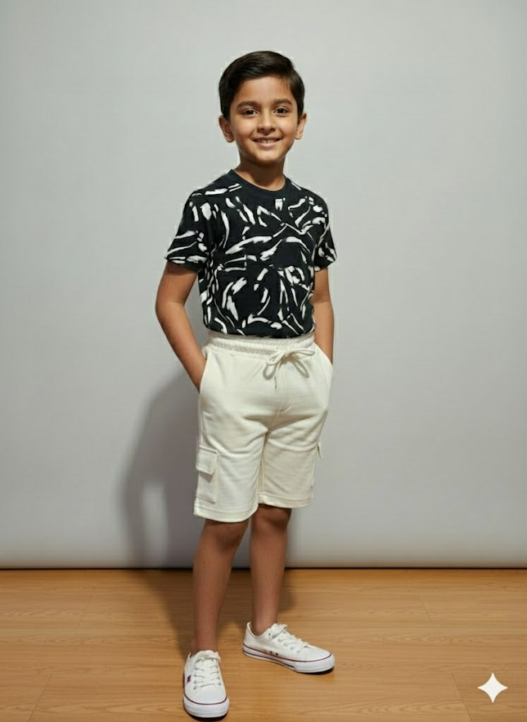 Boy's short set - zebra
