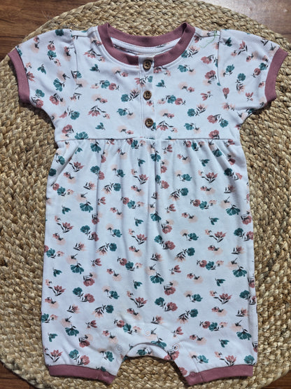 baby's half jumpsuit - blossoms