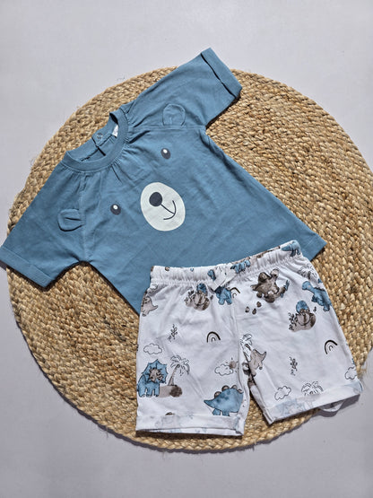 Baby's shorts set - b/w/w (3pcs set)