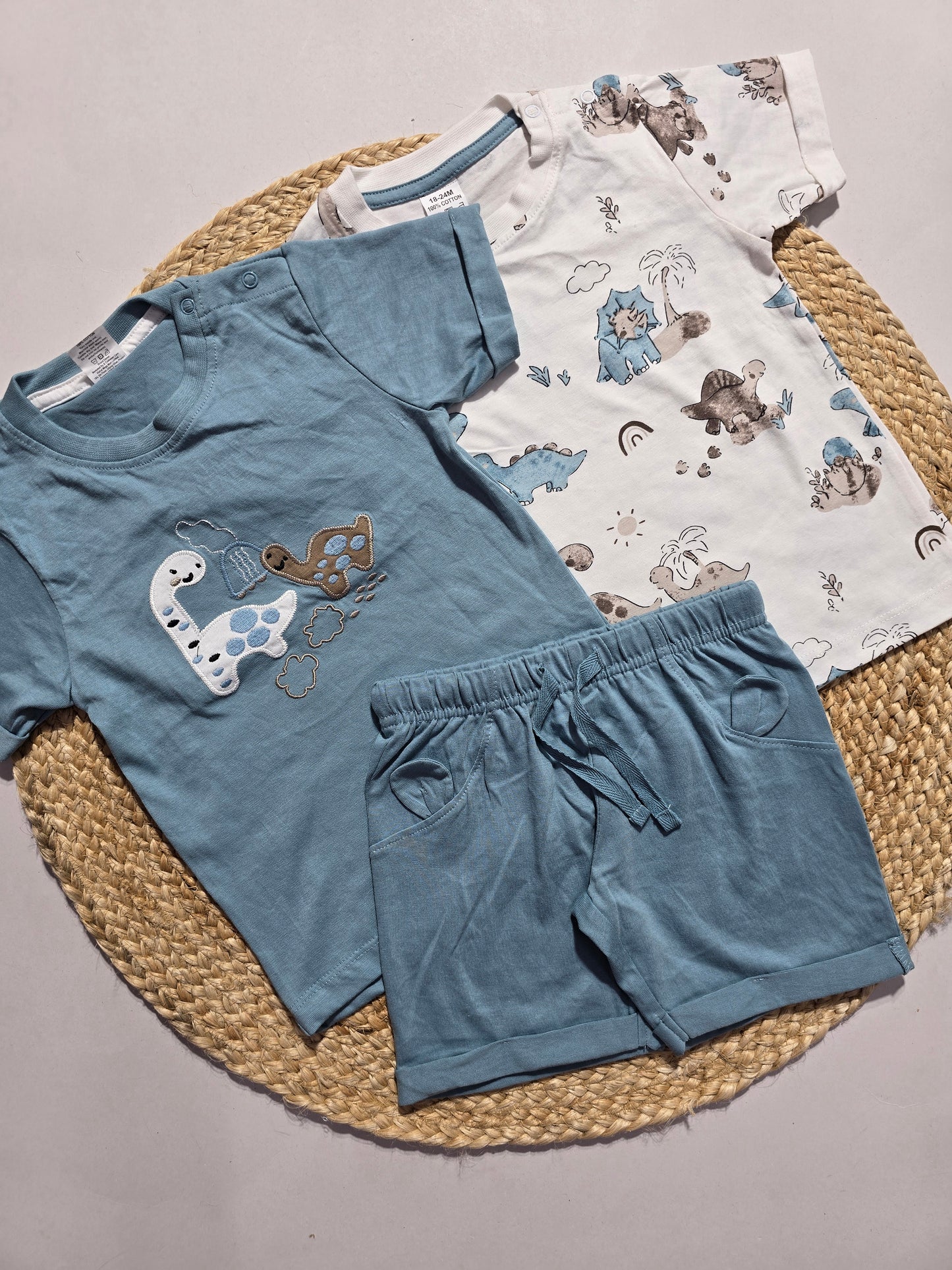 Baby's shorts set - bd/b/b (3pcs set)