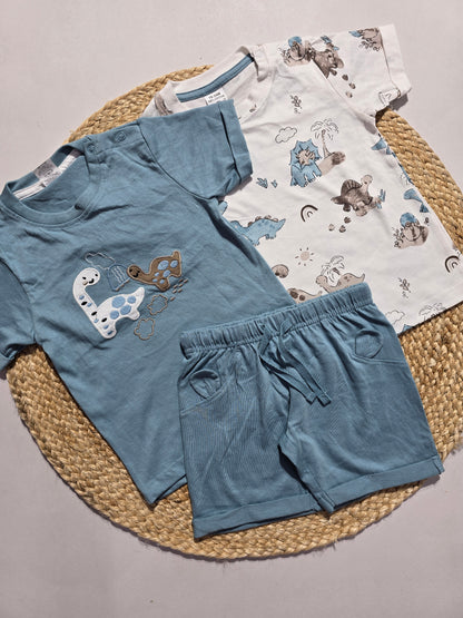 Baby's shorts set - bd/b/b (3pcs set)