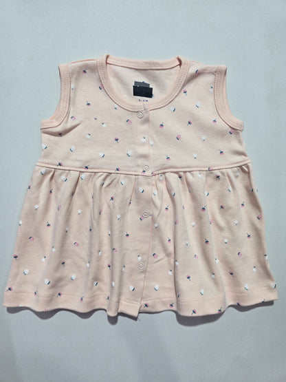 Baby's LS full open frock - s.strawberry