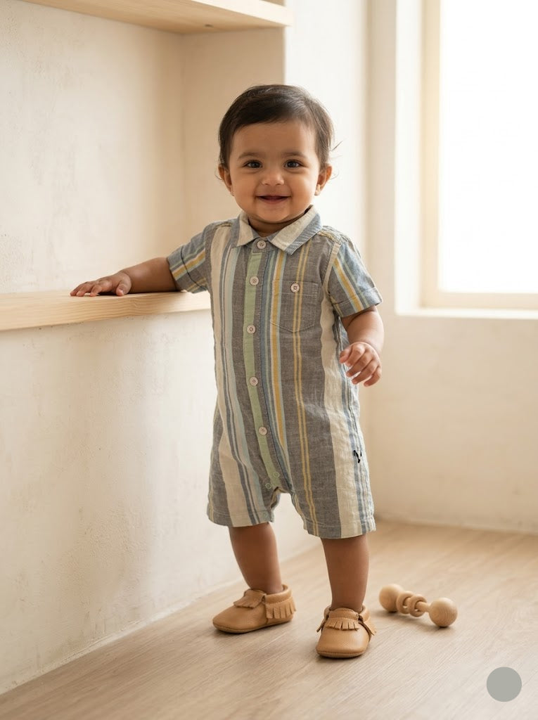baby's half jumpsuit  - lines