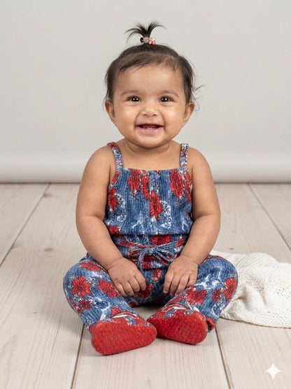 Baby's Rope jumpsuit - bluered