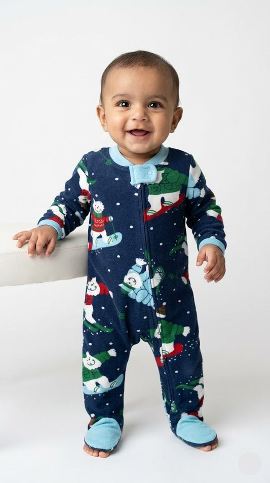 baby's jumpsuit - blue skater
