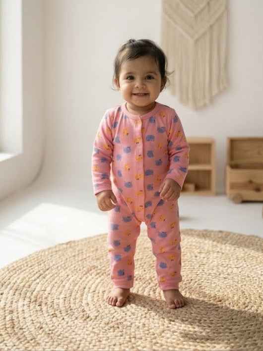 baby's jumpsuit/sleepsuit - cats