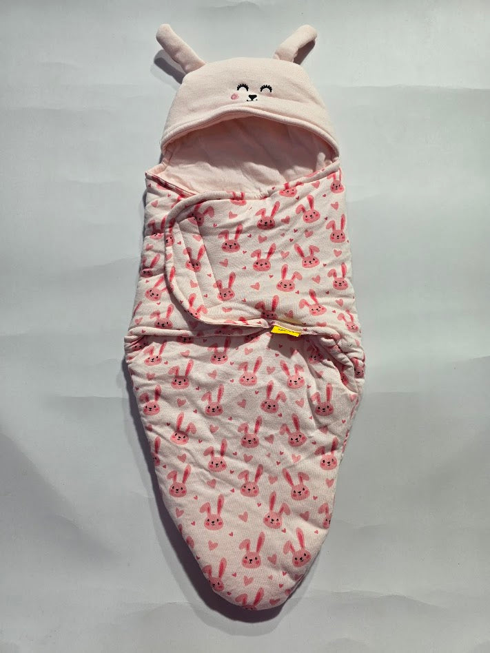 Baby's Hooded wrapper - bunny
