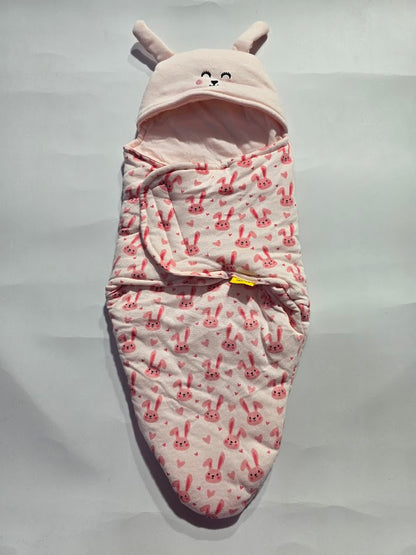 Baby's Hooded wrapper - bunny