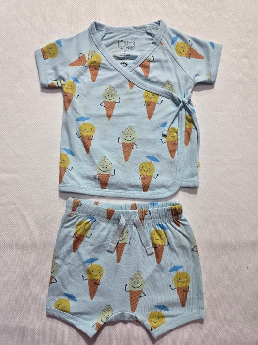 Baby's shorts set - blue ice
