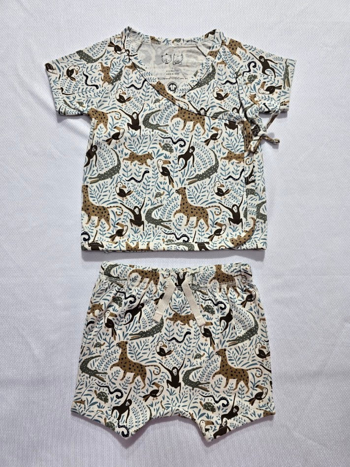 Baby's shorts set - jungle animals