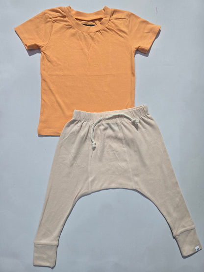 Baby's diaper pant set - orange