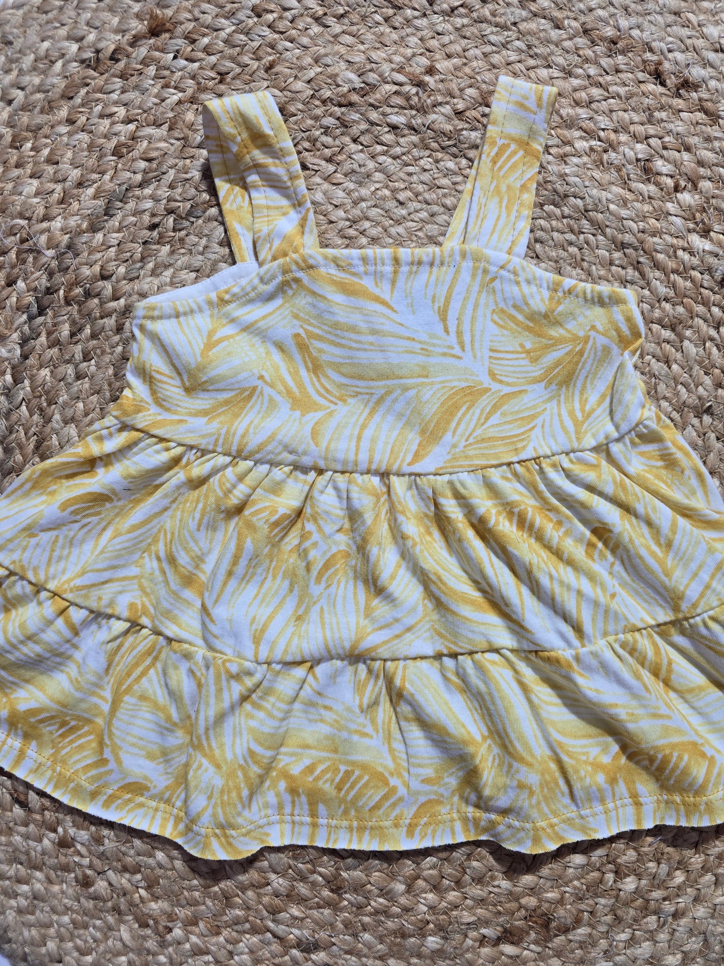 Baby's LS frock - yellow