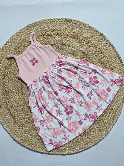 Baby's frock - pink blossom