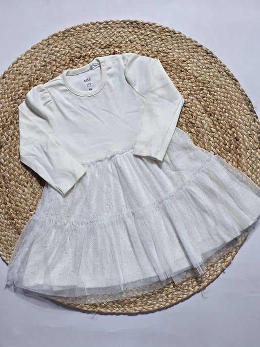Baby's FS frock - white net