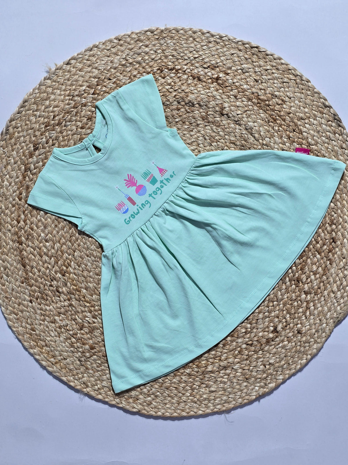 Baby's frock - mint green