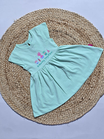 Baby's frock - mint green