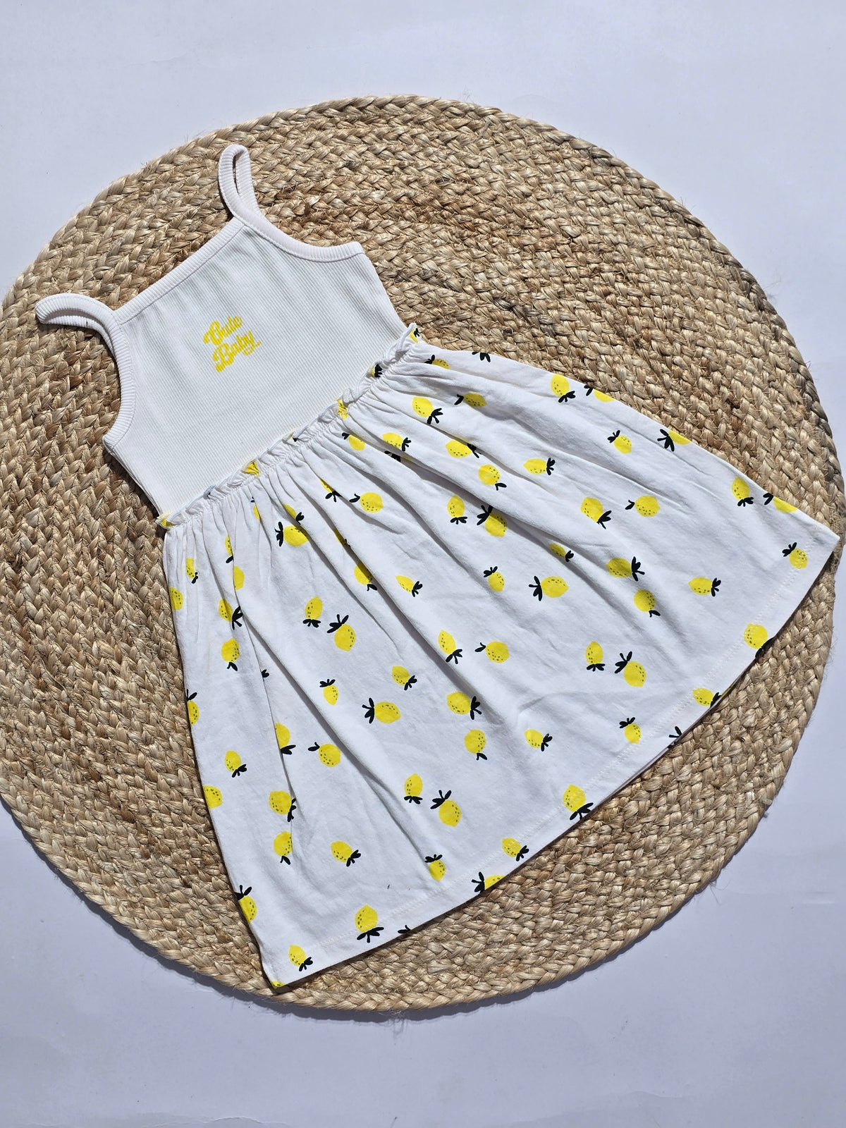 Baby's frock - lime